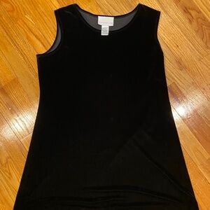 Susan Graver Black Velour Sleeveless Top – Size Medium